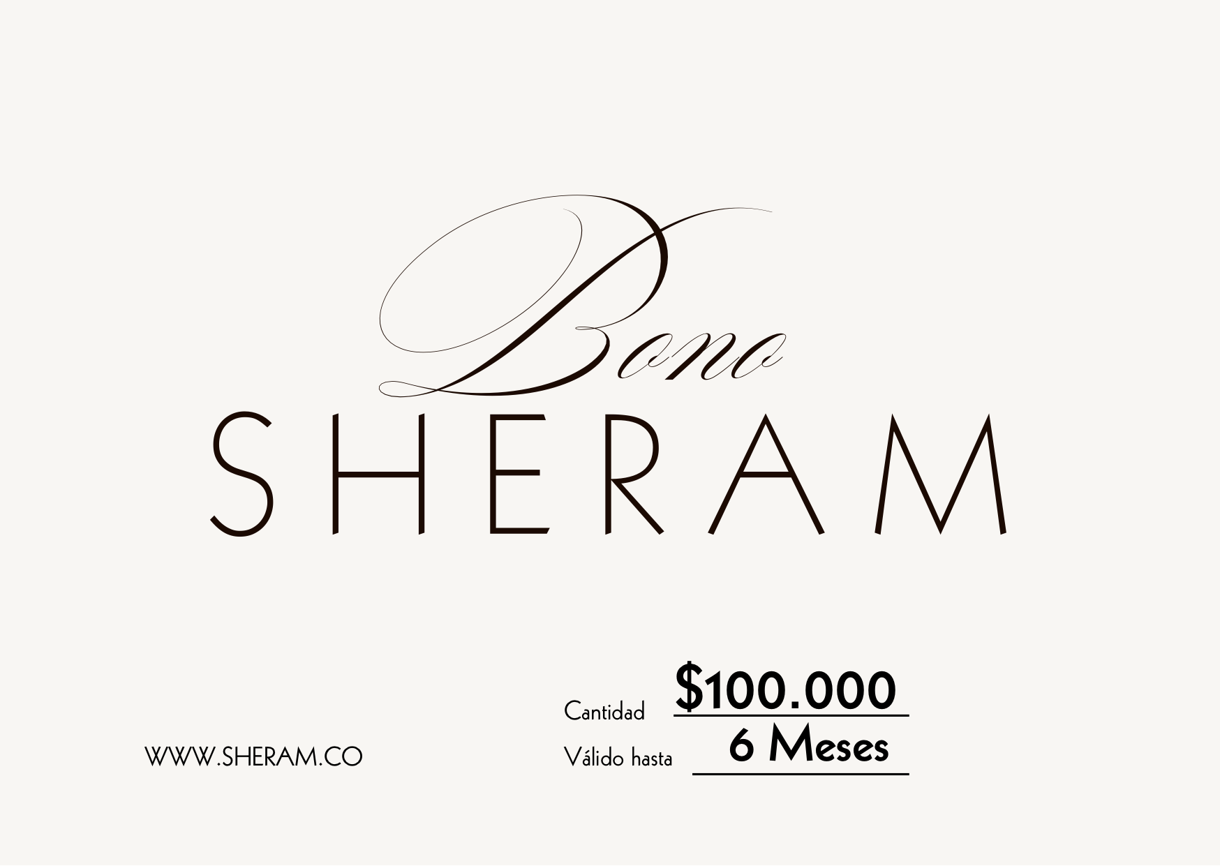 SHERAM Bono de regalo